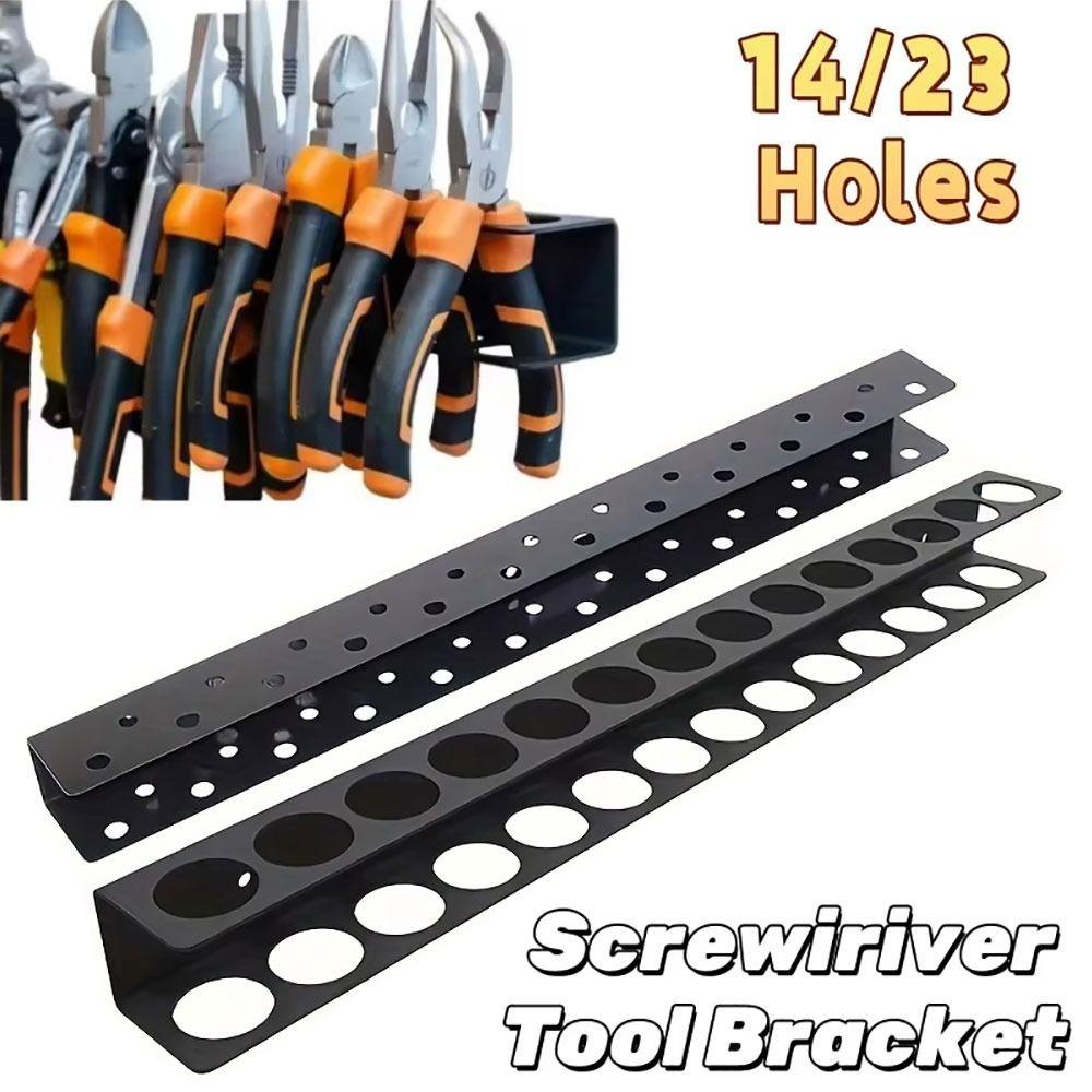 1Pcs New Workshop Accessory Pliers Holder Hand Tool Wall Mounted Screwdriver Wall Rack Steel Hammer Plier Tool Storage Organizer