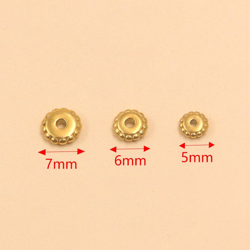 567mm DIY Stainless Steel Hollow Round Spacer Beads - 2 Colors for Jewelry Making