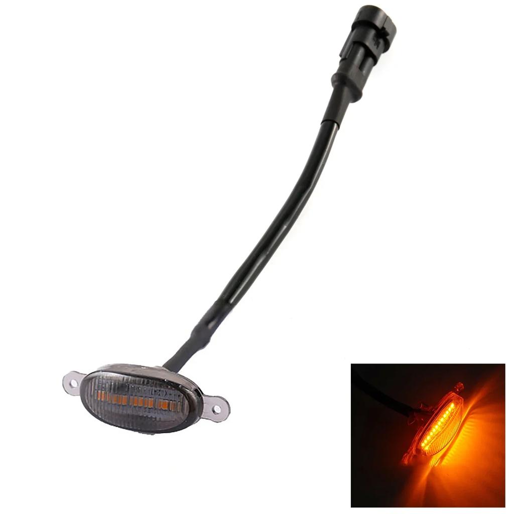 4Pcs Universal Car LED Front Grille Light Smoked Amber White Modification Lights For Off Road Trunk SUV Ford Toyota