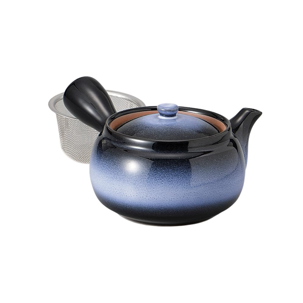 Aurora with Tea Made in Stylish Ale-net Teapot, 11x8cm, 400cc, Strainer, Ceramic, Japan,