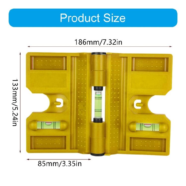 Auto Adjusting Magnetic Leveler Measurement Device With Folding Design and Three Bubble Indicators for Pipe Installation