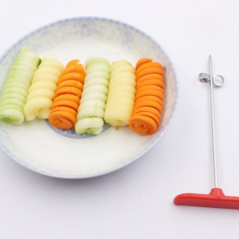 Vegetables Spiral Knife Potato Carrot Cucumber Salad Chopper Manual Spiral Screw Slicer Cutter