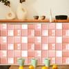 10Pcs Luxury Pink Warm Wall Stickers Imitation Brick Bedroom Decoration Waterproof Self Adhesive Tile Wallpaper Kitchen Cupboard Decor