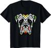 Boxer In White Dead Sugar Skull Dog Gift T-Shirt Casual Short Four Seasons Shirts for Unisex Women Kids Halloween Shirts Mexico