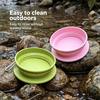 Collapsible Portable Pet Bowl for Outdoor Travel Use Foldable Dog Water Bowl with Carabiner for Food and Water Feeding