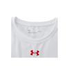 Under Armour China Print Knitted American Vintage Sports Crew Neck Short Sleeve T-Shirt Unisex Tops White 21600508-100