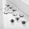 Silver Retro Punk Boho Ring Set 12