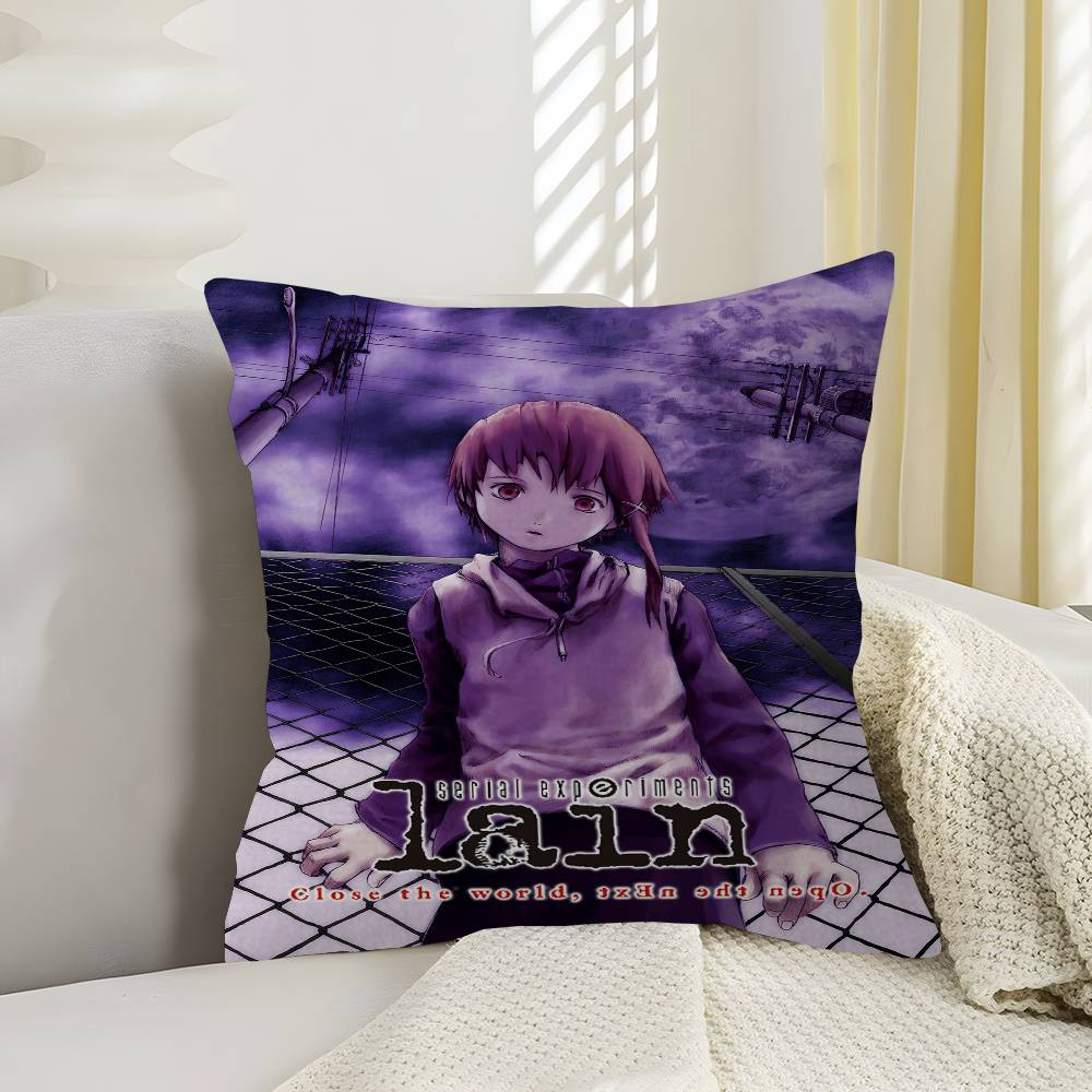 Japan Anime Lain Cushion Cover Pillow Cover Decor Pillowcase Printed Cushion Case for Couch