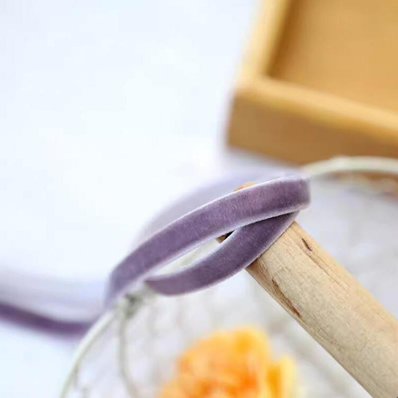 10 Yards Single-Sided Plush Tape Velvet Ribbon DlY Lace Decoration Hair Accessory Material