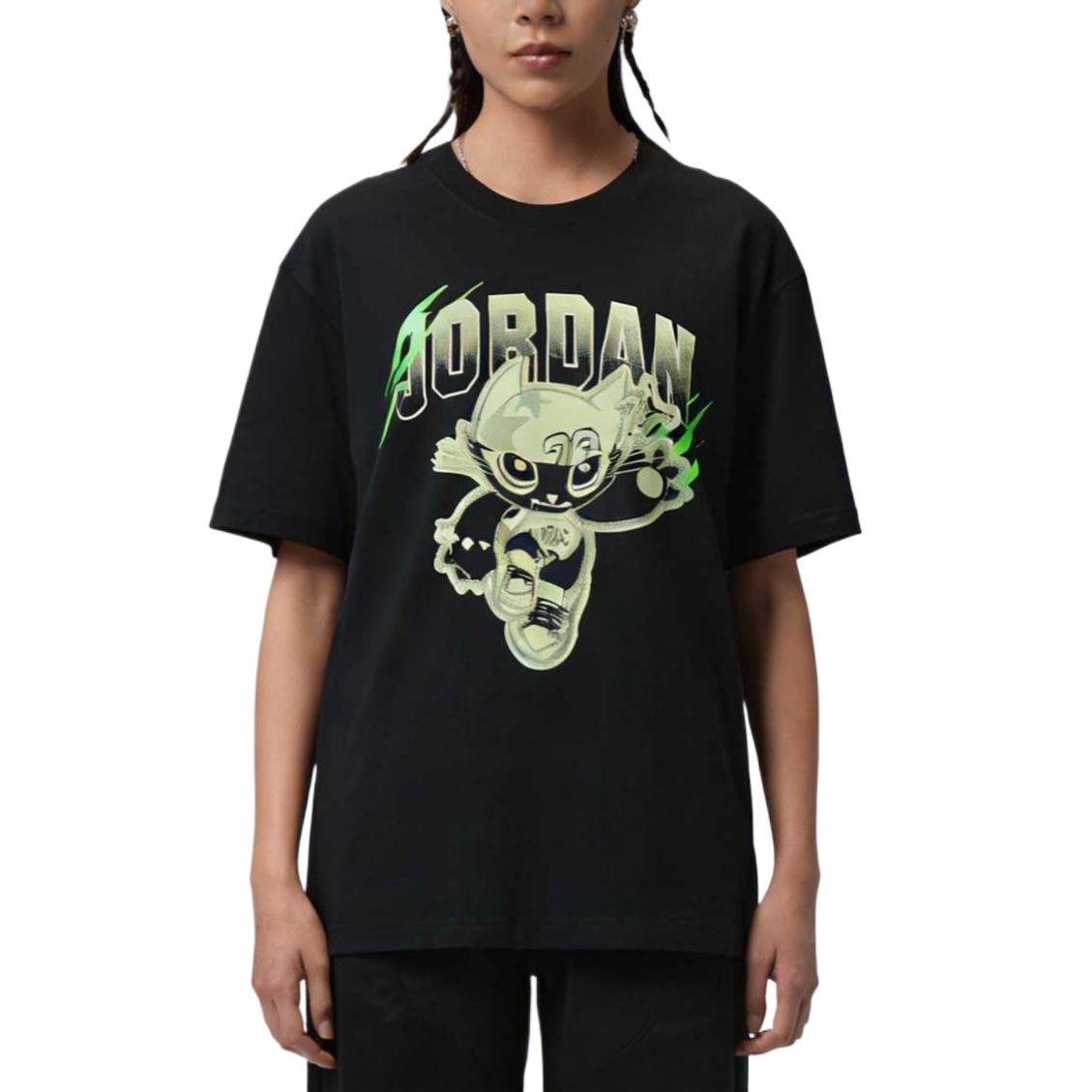 Jordan Short Sleeve Fitted Round Neck Drop Shoulder T-Shirt Women tops IR7007-010 S