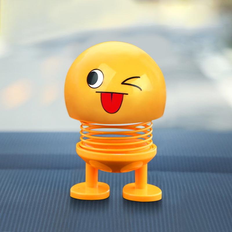 Buy Emoji Shaker Smile Spring Shaking Head Doll Car Ornaments