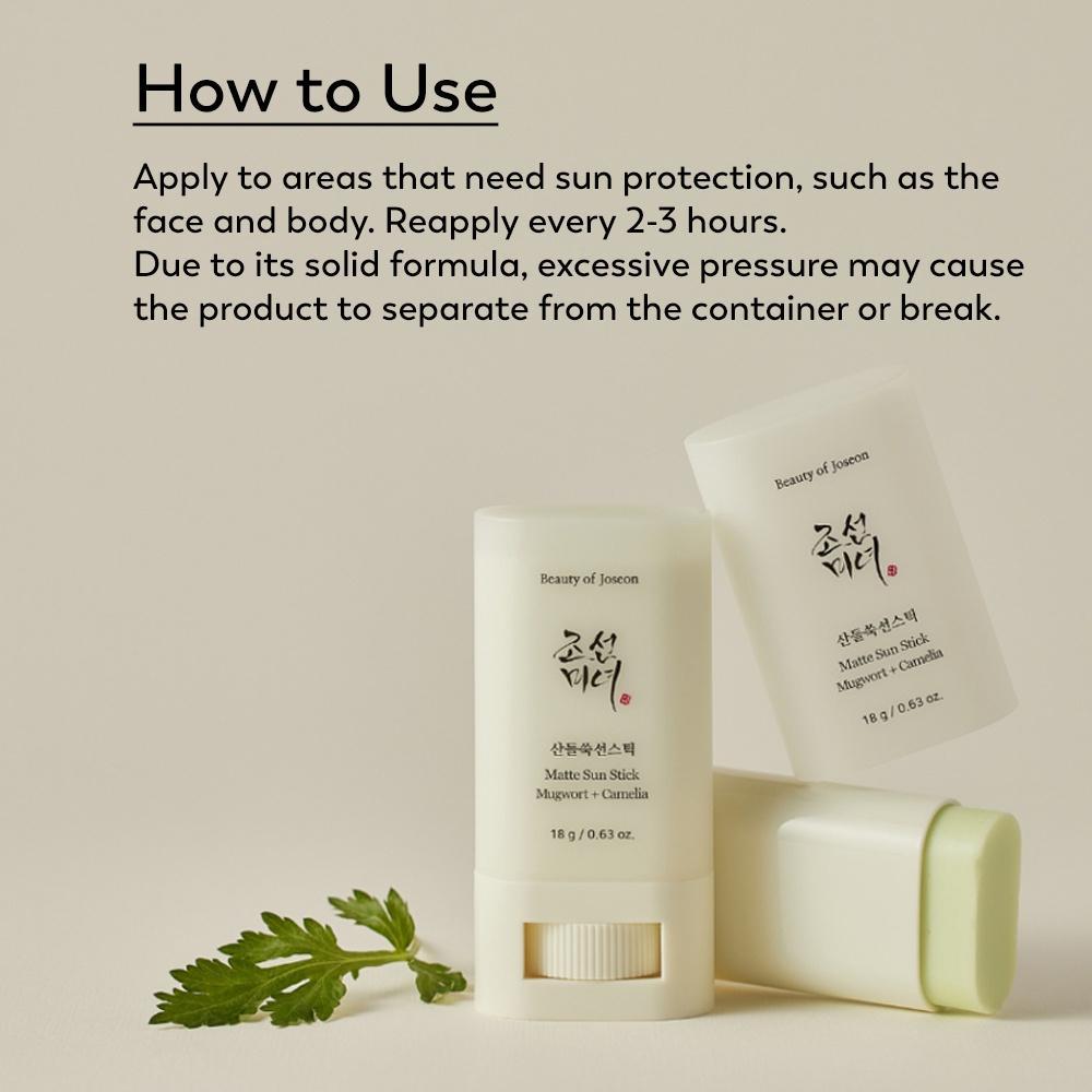 Beauty of Joseon Mattierender Sonnenstift SPF 50+ PA++++ 18g