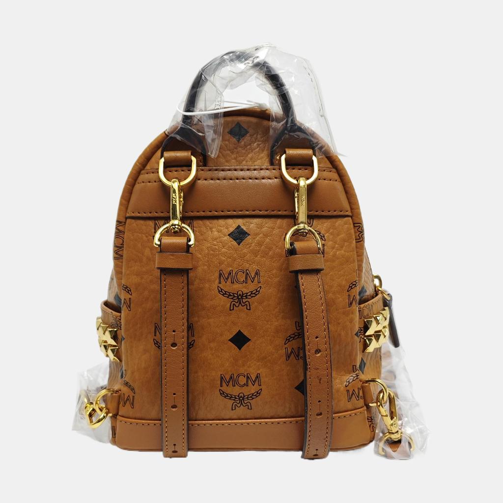 [Pre-Owned] Classic Allover Logo Studded Three-In-One Coated Canvas Shoulder Crossbody Backpack - Very Good #1IQOZOA