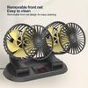 360 Degree Rotation Dual Head Vehicle Car Cooling Fan 12V Real-time Temperature