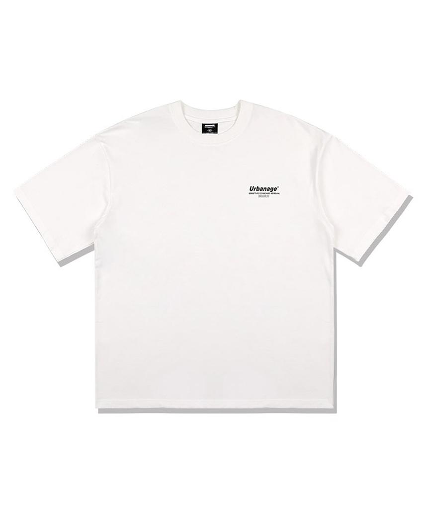 URBANAGE Color Sensual Oversized Short Sleeve T-Shirt_White