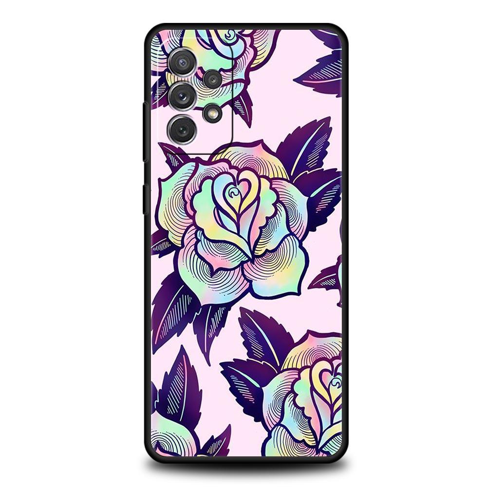 Beautiful Rose Flower Phone Case For Samsung Galaxy A51 A71 A21S A12 A11 A31 A41 A03s A52 A32 A22 A13 A23 A33 A53 A73 5G Cover