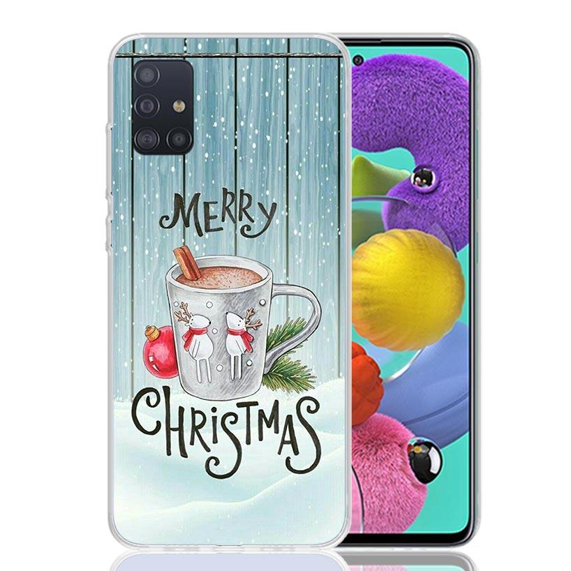 Winter Coffee Christmas Phone Case For Samsung Galaxy A52 A32 A22 A12 A02S A50S A30S A51 A31 AA71 Note 20 Ultra 10 S10 Plus Gala