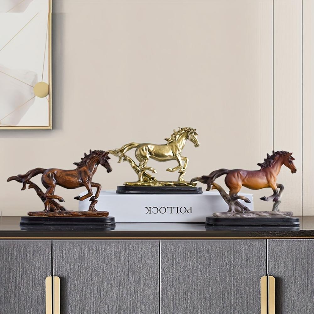 Statua Ornamento Cavallo in Resina Moderna Creativa, Scultura Animale Simulazione, Decorazione per la Casa per Soggiorno Ufficio, Regalo per Laurea Vacanze per Amici