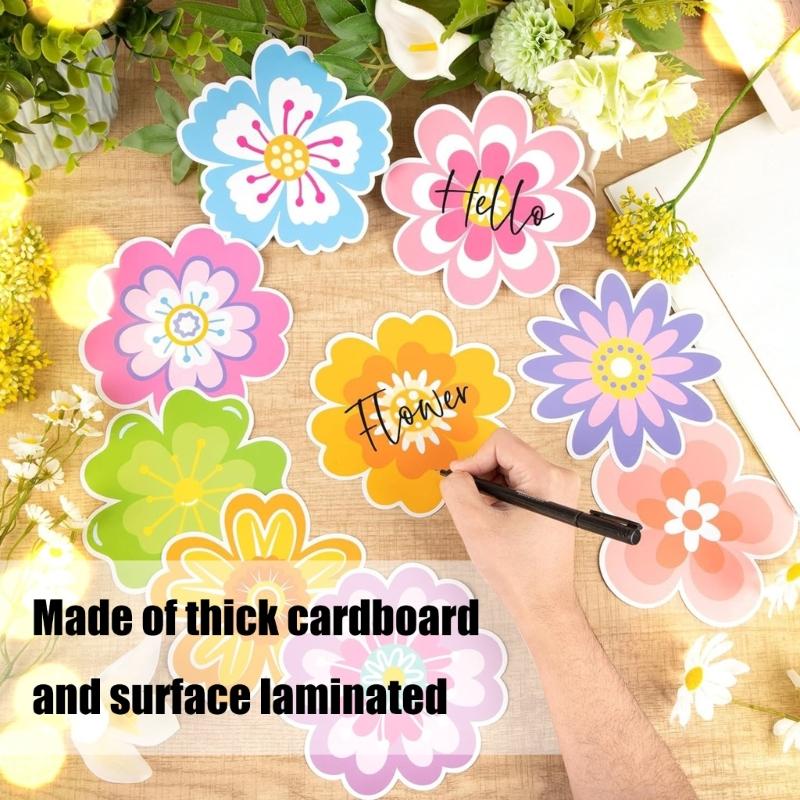 Spring Theme Colorful Flower Cutouts Classroom Bulletin Boards Decoration Set Vibrantly Designs Wall Decal Sticker