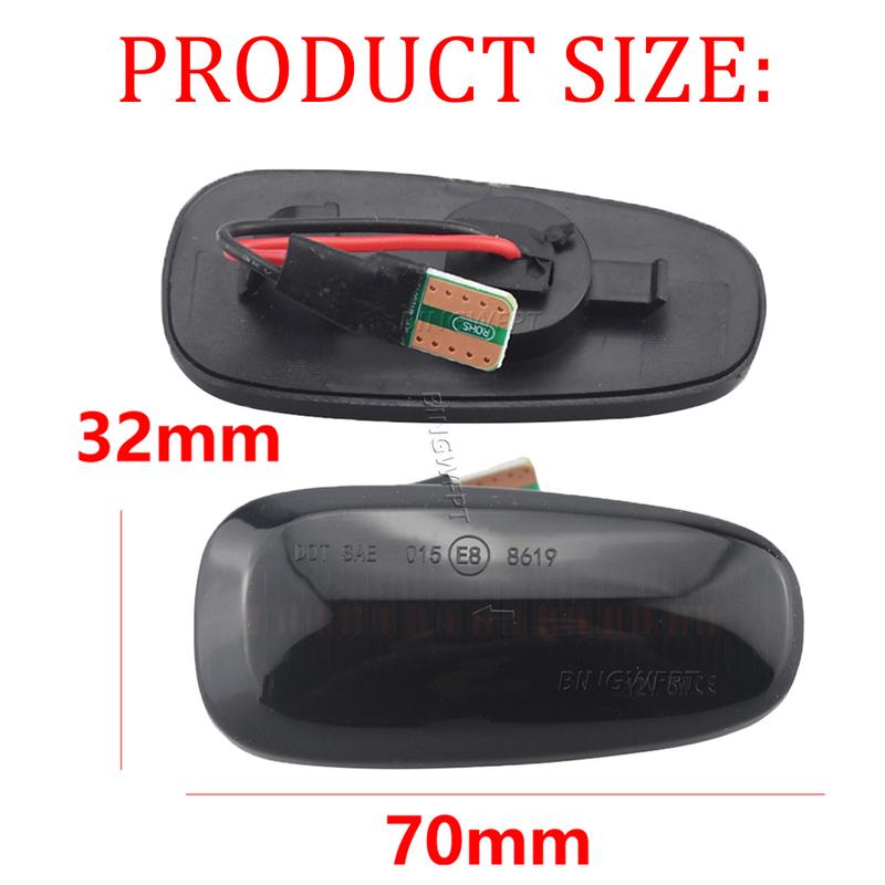 2PCS Dynamic Turn Signal Light For Opel Zafira A 1999-2005 Astra G 1998-2009 Car LED Blinker Side Marker Lamp