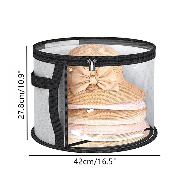 Cutie Depozitare Pălării Cutie Praf Articole de Uz Casnic Depozitare Diverse Pălării Găleată Organizatoare Haine cu Capac cu Fermoar Genți de Călătorie