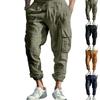 Men's Linen Workwear Loose-Fit Breathable Sports Casual Trousers