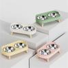 Colorful Pet Double Bowl Stainless Steel Water Bowl Fashion Dog Bowl  Pet Supplies