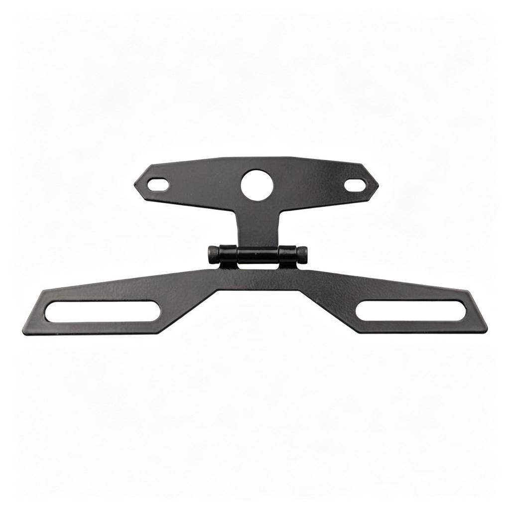 Metal License Plate Bracket Black for Motorcycle Electric Vehicle