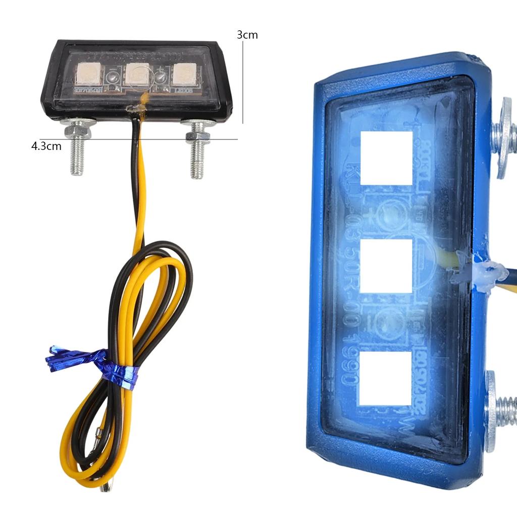Motorcycle LED License Plate Light Motorcycle Modification License Plate LED Light Waterproof Motorcross License Plate Lamp 12v