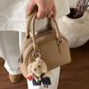 Wholesale new niche simple lychee pattern texture portable Boston bag versatile temperament commuter messenger bag woman