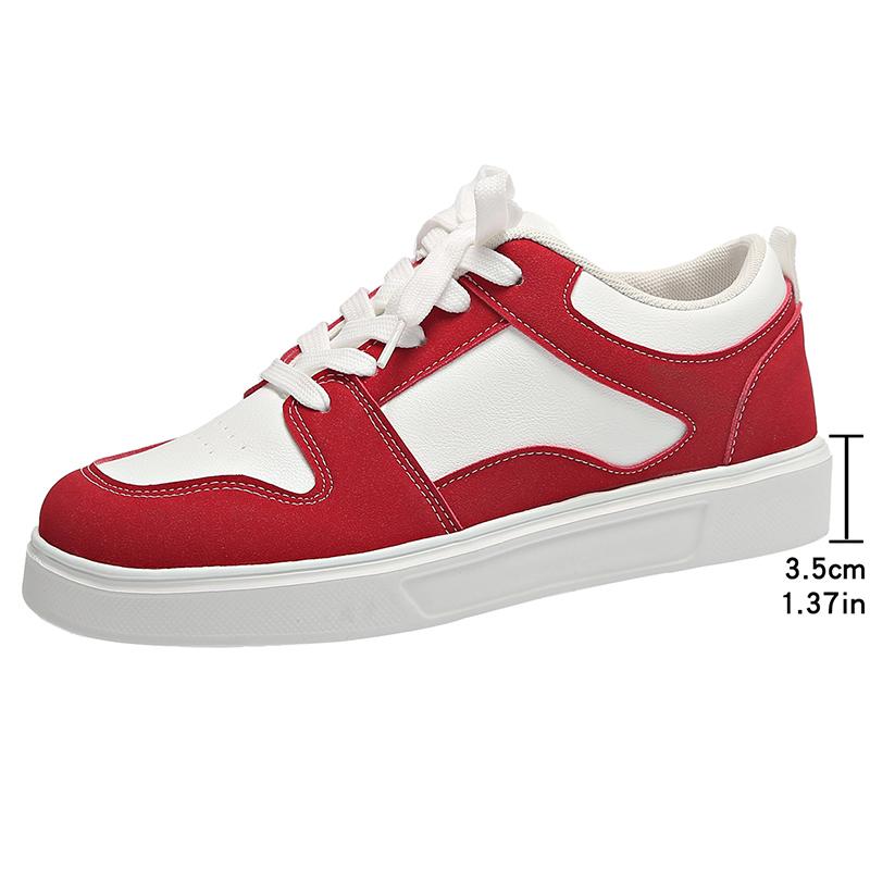 Fashion Mixed Color Platform Sneakers for Women  Lightweight Casual Lace Up Shoes Woman Non Slip Jogging Vulcanized Shoes
