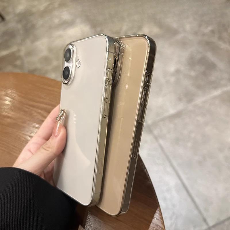 Ice Crystal Transparent  Suitable for Apple 16ProMax Simple and High End IPhone15 Phone Case New 14 Ultra Thin PC