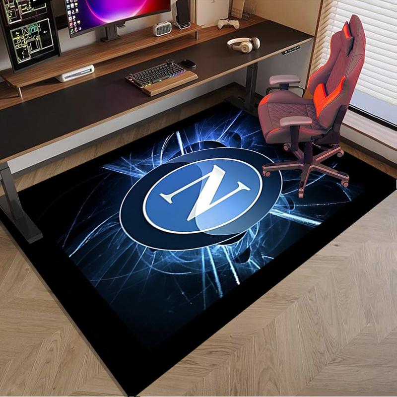 Napoli Blue Energy Symbol Area Rug Office rug, Chair Rug, Decor Carpet Livingroom bedroom Mat, Large Size Fan gifts Christmas gifts