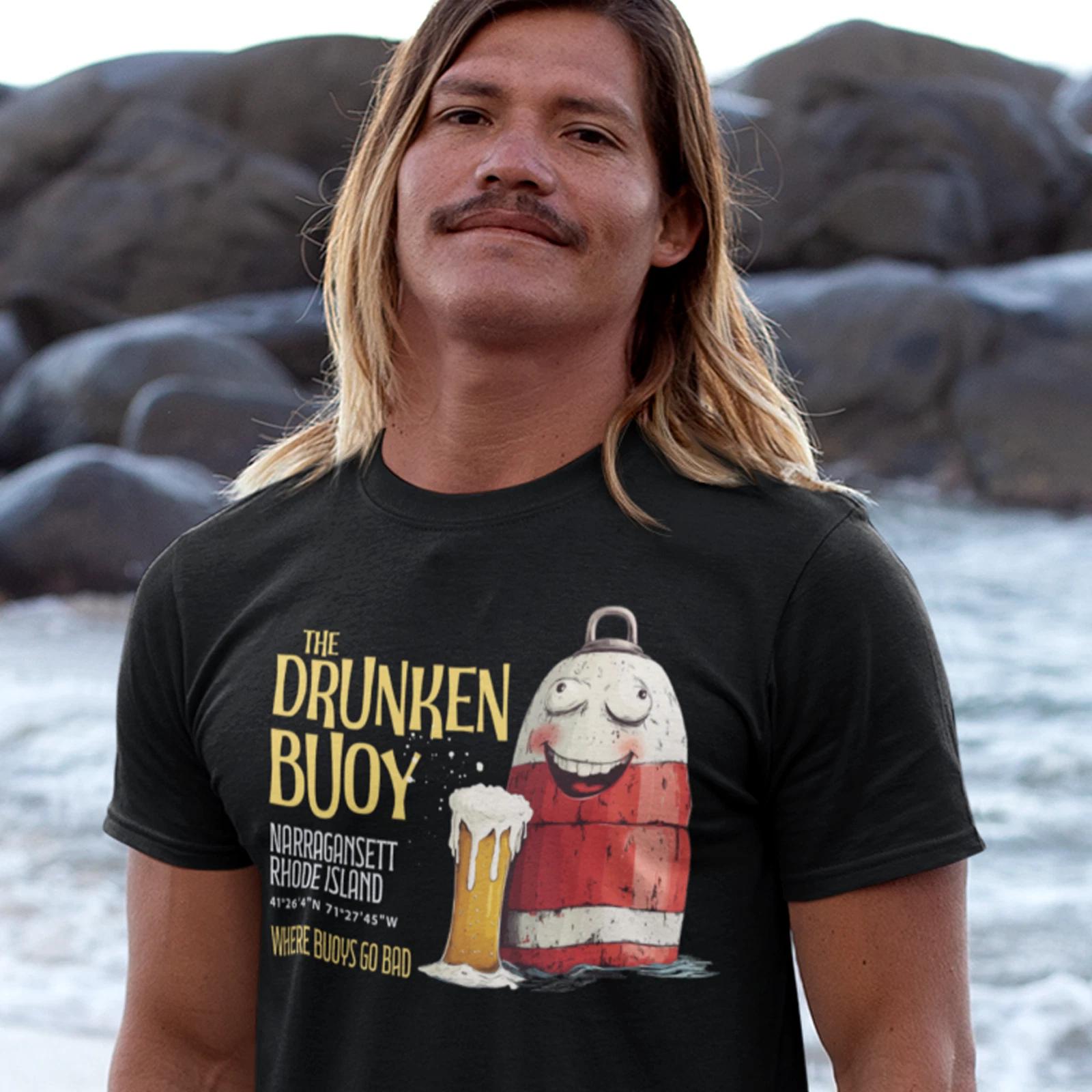 Drunken Buoy Dive Bar T-Shirt, Nautical Drinker s Shirt, Funny Dive Bar Tee 2XL