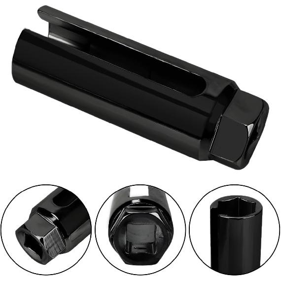 BELOMI Oxygen Sensor Socket With Side Wire Cutout, 3/8 Inch Drive X 0.39 Inch (12Mm) 6-Point Fits All Vehicle O2 Removal And Tallation, 65 Mn Steel