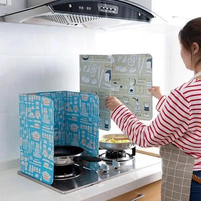 Anti-Öl-Spritzschutz, Küchen-Speiseöl-Schallwand, Anti-Öl-Rauch, hochtemperaturbeständige Aluminiumfolie, faltbare Schallwand