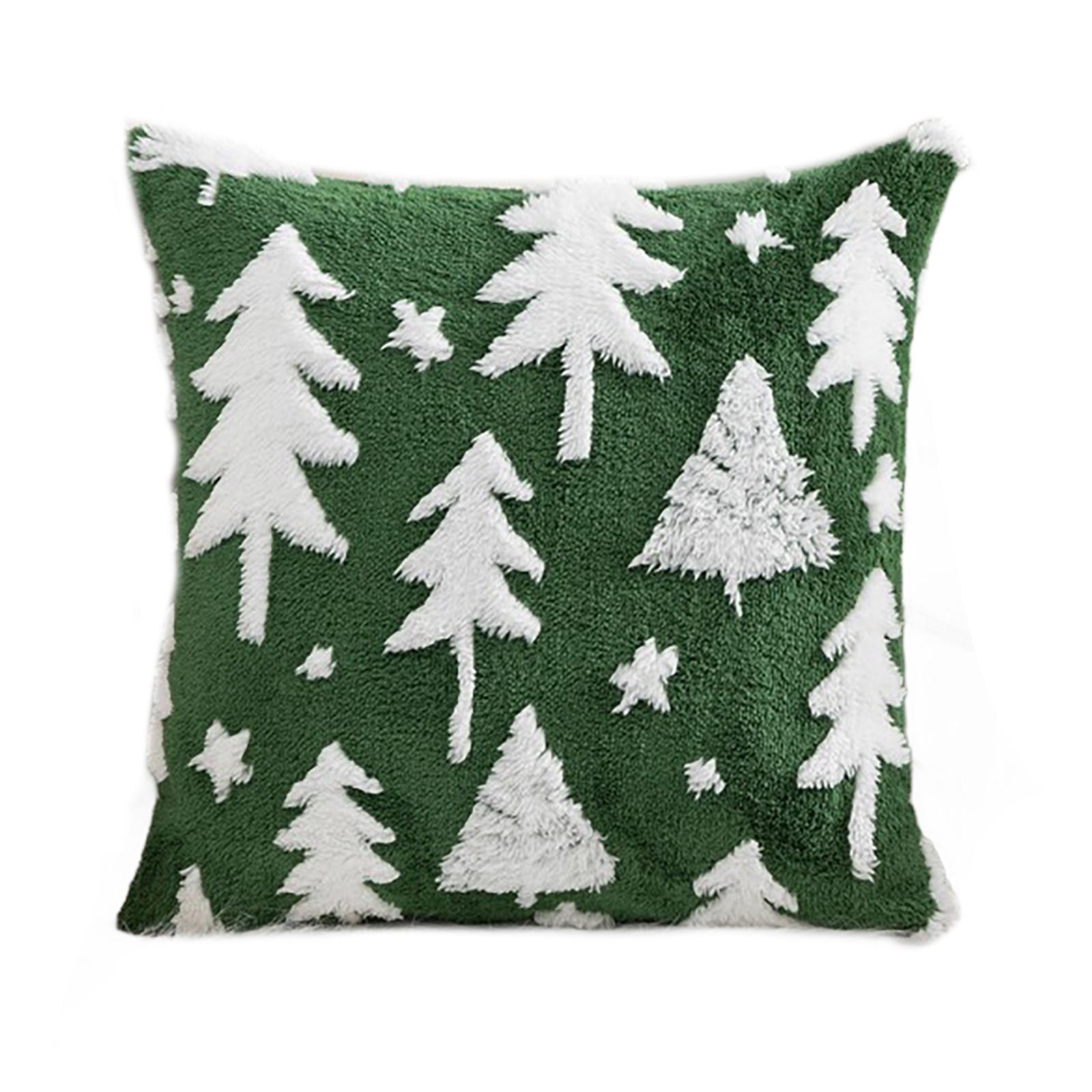 

Christmas Snowflake Plush Pillowcase with Hidden Zipper Comfortable Easy Washing for Sofa and Bed Decoration T5