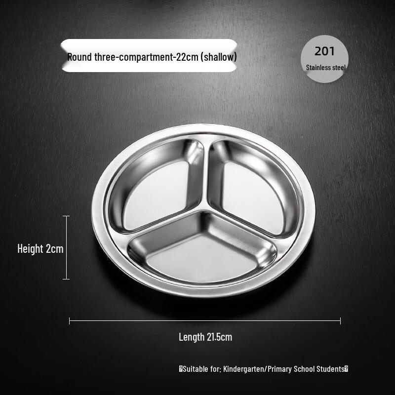 Molona 304 Stainless Steel Rectangular 4-Compartment Meal Tray