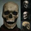 Full Head Skull Helmet Tear-Resistant Latex Headgear Skull Mask Latex Movable Jaw Mask For Cosplay Haunted House Outdoor