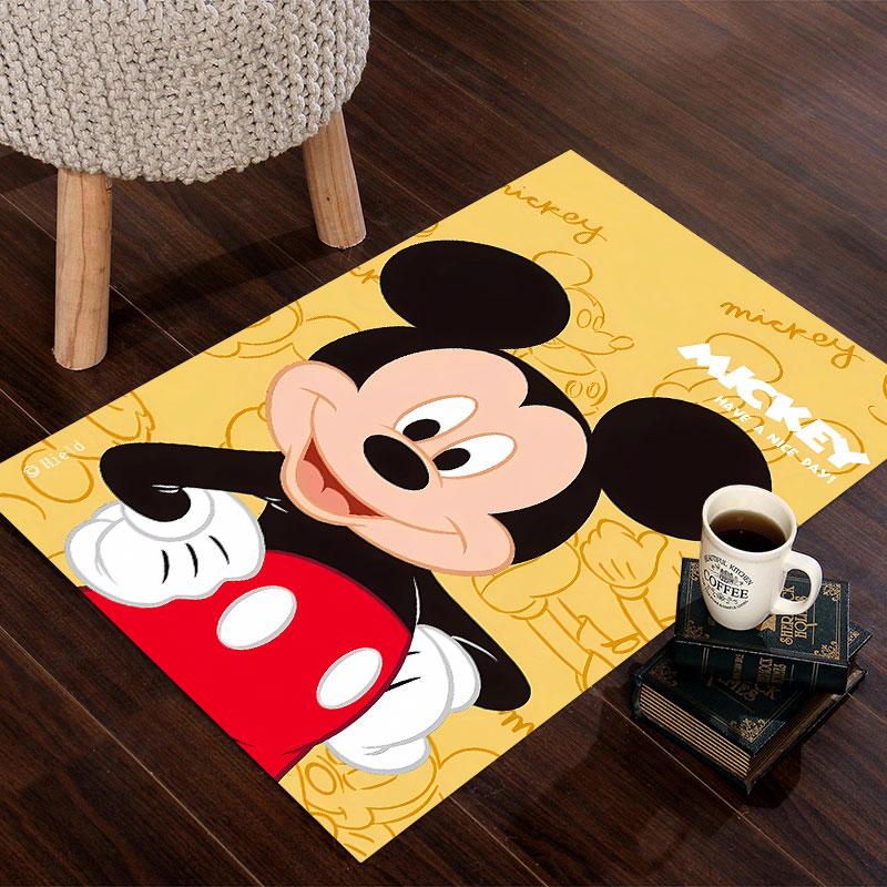 Mickey Mouse cartoon print rug, non-slip and stain-resistant floor protection rug, home décor.