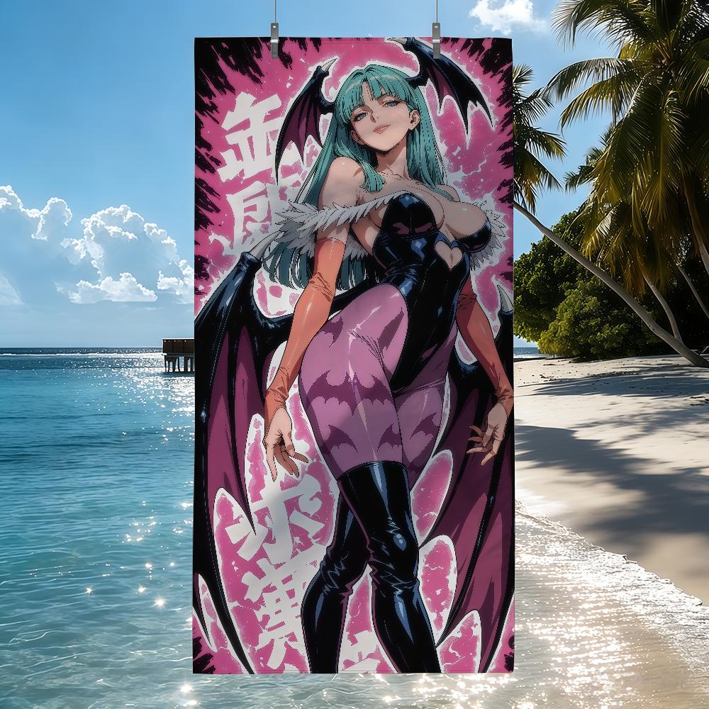 Anime M-Morrigan Aensland Towel Soft Pool Gift For Travel Gym Shower Camping Quick Dry Sports Beach Towels