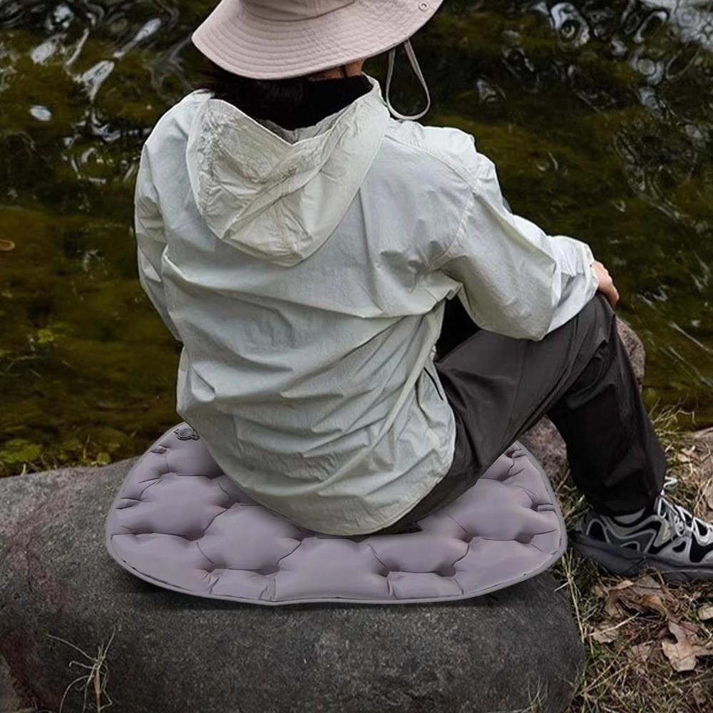 Practical Portable Inflatable Seat Cushion Lightweight Comfortable Air Sitting Pad with Storage Case Inflatable Mattress Picnic