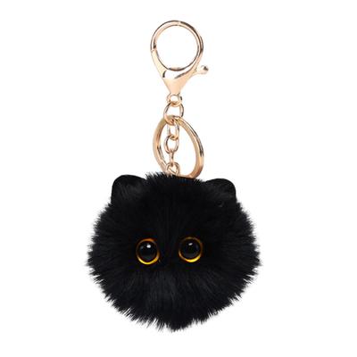 Plush Cat Keychain Furry Ball Doll Bag Pendant Keys Backpack Wallet Accessories