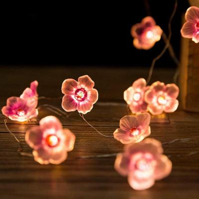 2M 20 LED Cherry Blossoms Garland Lights String Christmas Xmas Bed Fairy  Decorations Outdoor Holiday Wedding Party Baby