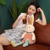 Ziehbare Ohren Kaninchenpuppe Schlafkissen Plüschtier Kuschelpuppe Warmer Sonnenbär Puppe Junge und Mädchen