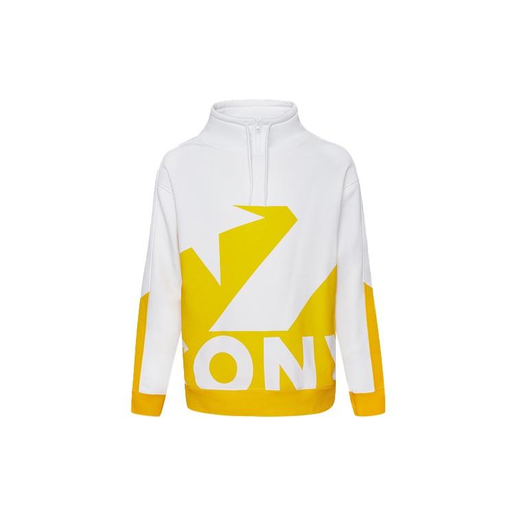 Converse Printed Funnel Neck Sweatshirt Asia Sizing Yellow Men s 10019472-A03 M