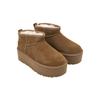 UGG Botte Plateforme Ultra Mini Classique Châtaigne Baskets Femme Marron 1135092-CHE