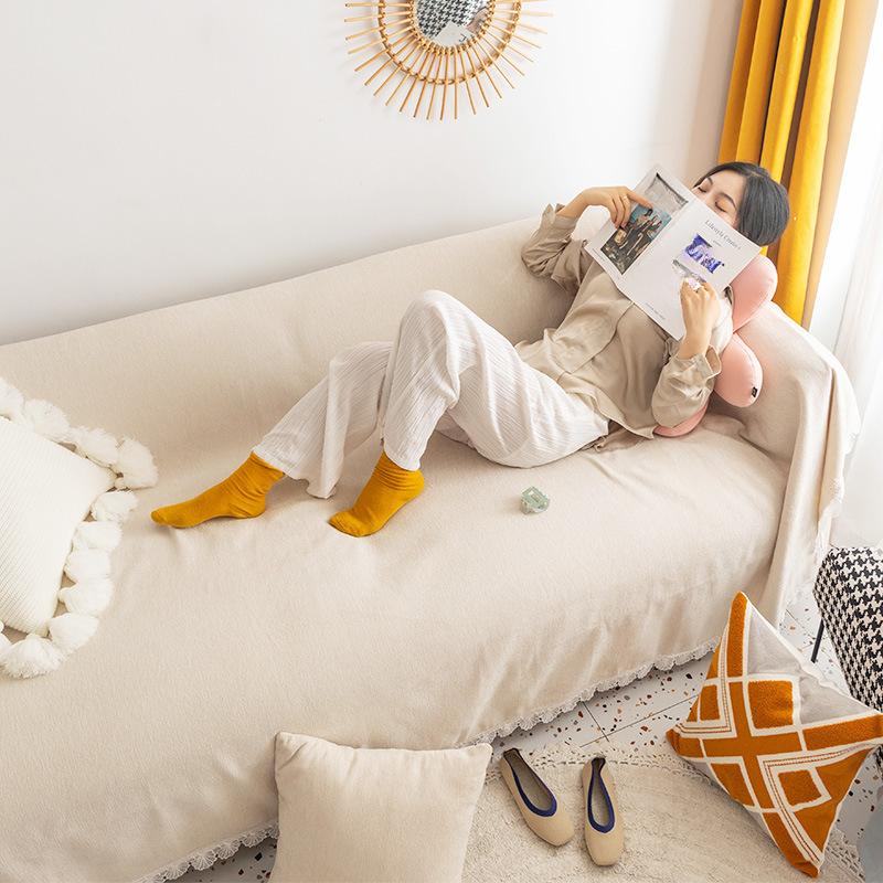 

Подушка для дивана на все времена года, полное покрытие, полное покрытие диванного полотенца, простая ткань из синели 180*150cm