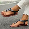 Mode Damenschuhe 2024 Marke Übergröße Damen Sandalen Mode Kristall Schmetterlingsknoten Sommer Einfarbig Peep Toe Flache Sandalenzapatos Mujer