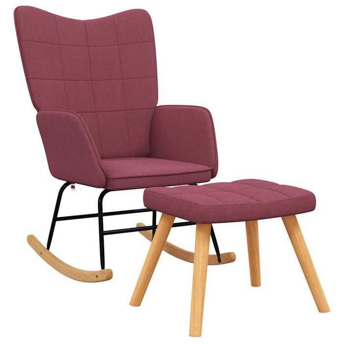 VidaXL Chaise à Bascule avec Tabouret Siège de Relaxation Fauteuil de Salon Salle de Séjour Siège de Salon Maison Intérieur 328026